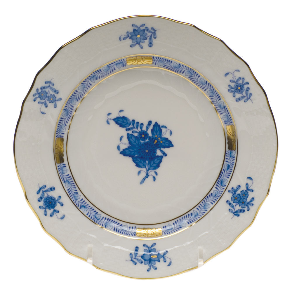Herend Chinese Bouquet Blue Bread And Butter Plate 6"d - Blue