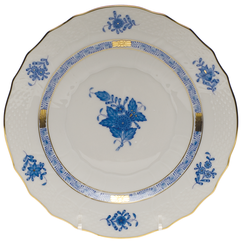 Chinese Bouquet Blue Salad Plate  7.5"d