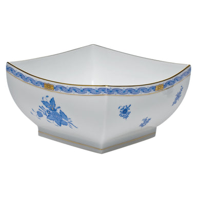 Herend Chinese Bouquet Blue Large Square Bowl 8"l X 4"h - Blue