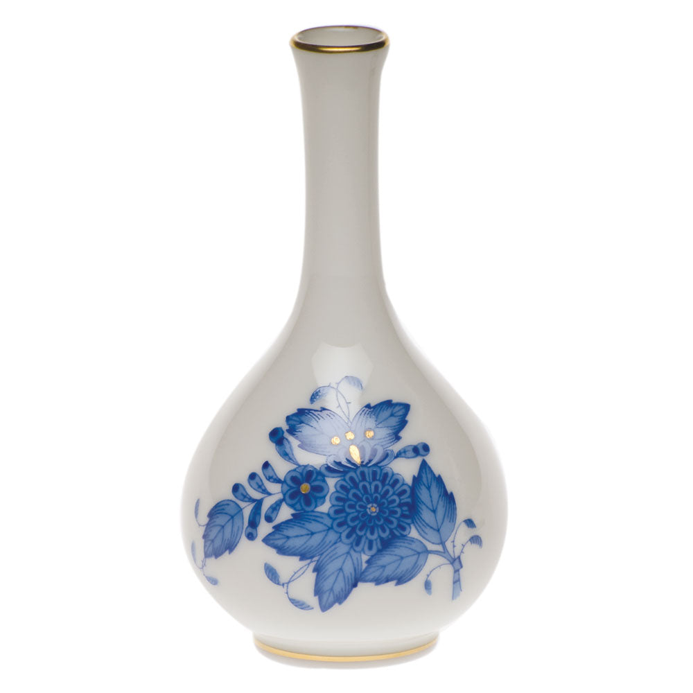 Herend Chinese Bouquet Blue Small Bud Vase 3.5"h - Blue