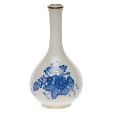 Herend Chinese Bouquet Blue Small Bud Vase 3.5"h - Blue