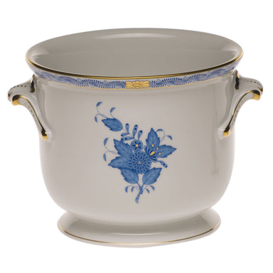 Herend Chinese Bouquet Blue Small Cachepot 5.75"h X 6.5"d - Blue