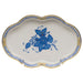 Herend Chinese Bouquet Blue Small Scalloped Tray  5.5"l - Blue