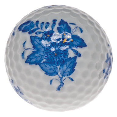 Herend Chinese Bouquet Blue Golf Ball 1.75"d - Blue