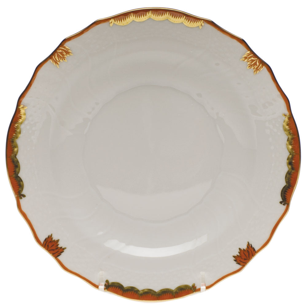 Herend Princess Victoria Rust Salad Plate 7.5"d - Rust