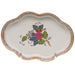 Herend Chinese Bouquet Multicolor Small Scalloped Tray  5.5"l - Multicolor