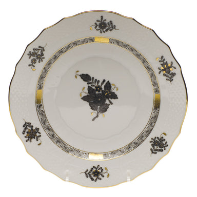 Herend Chinese Bouquet Black Salad Plate 7.5"d - Black