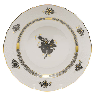 Herend Chinese Bouquet Black Dessert Plate 8.25"d - Black