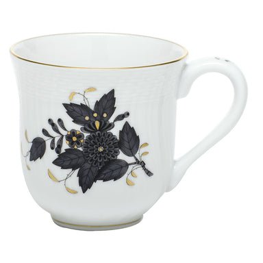 Herend Chinese Bouquet Black Mug (10 Oz) 3.5"h - Black