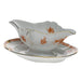 Herend Chinese Bouquet Rust Gravy Boat W/fixed Stand  0.75pt - Rust