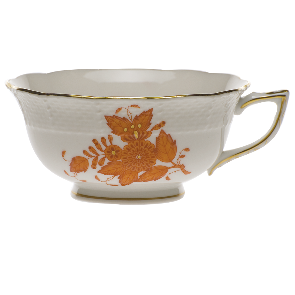 Chinese Bouquet Rust Tea Cup  (8 Oz) - Rust