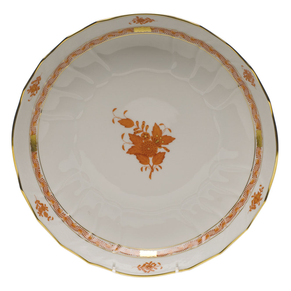 Herend Chinese Bouquet Rust Open Veg Bowl  10.5"d - Rust