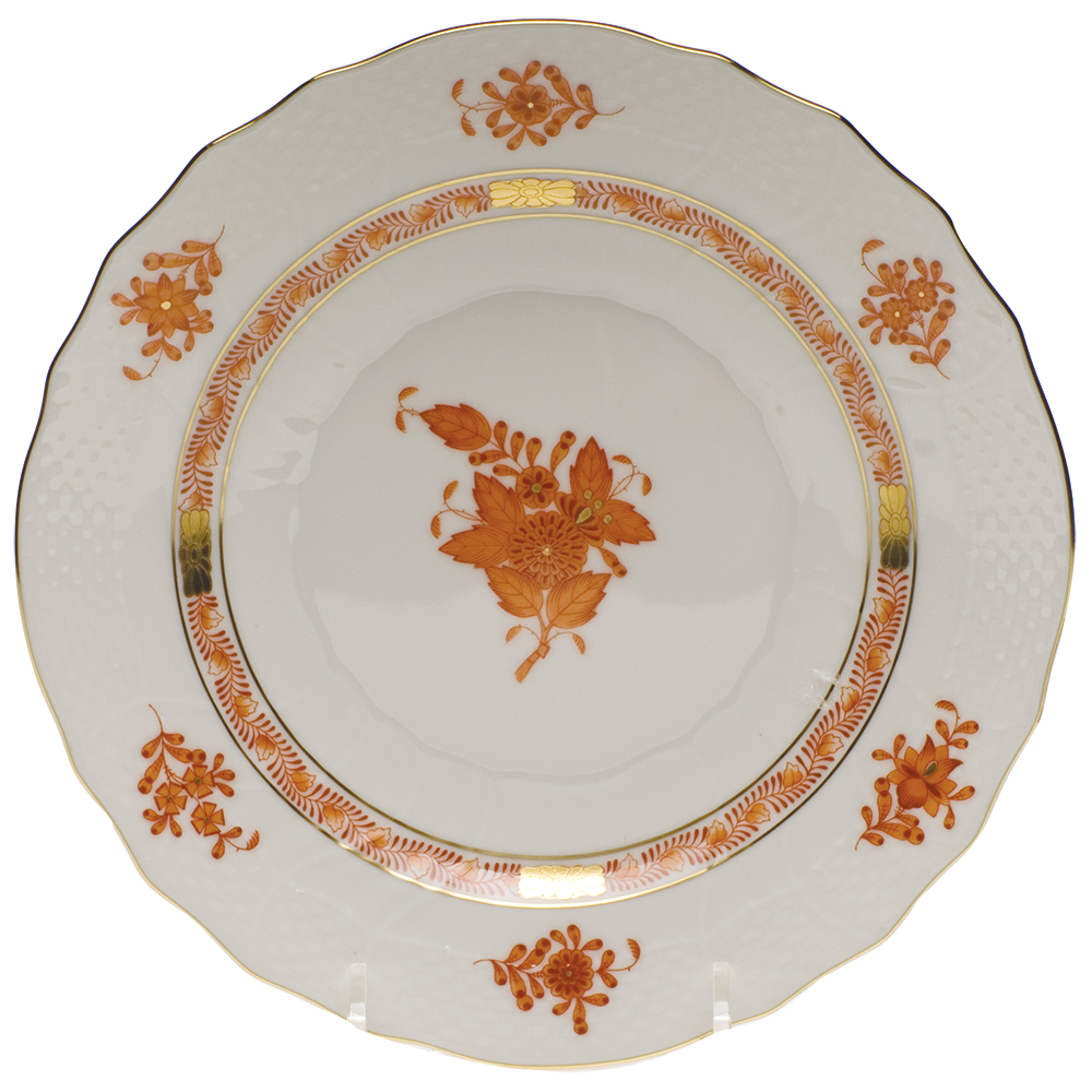 Chinese Bouquet Rust Salad Plate