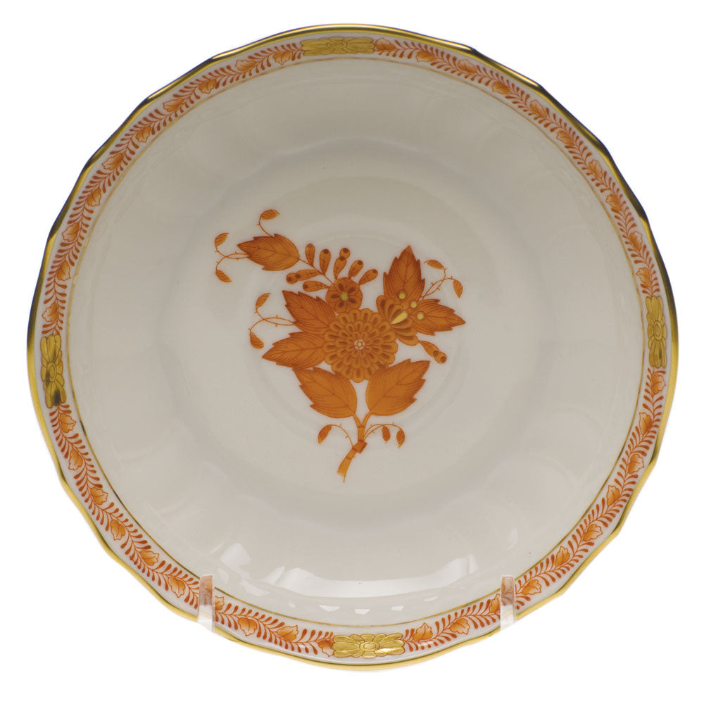 Herend Chinese Bouquet Rust Canton Saucer  5.5"d - Rust