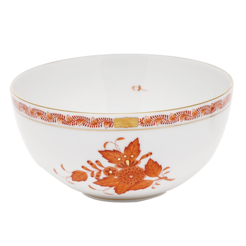 Herend Chinese Bouquet Rust Small Bowl 3"h X 5.75"d - Rust
