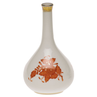 Herend Chinese Bouquet Rust Medium Bud Vase 5.25"h - Rust