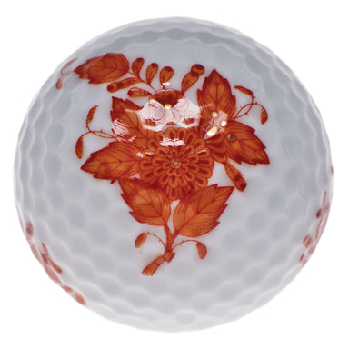 Herend Chinese Bouquet Rust Golf Ball 1.75"d - Rust