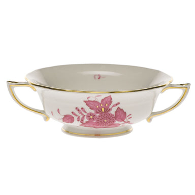 Herend Chinese Bouquet Raspberry Cream Soup Cup  (8 Oz) - Raspberry