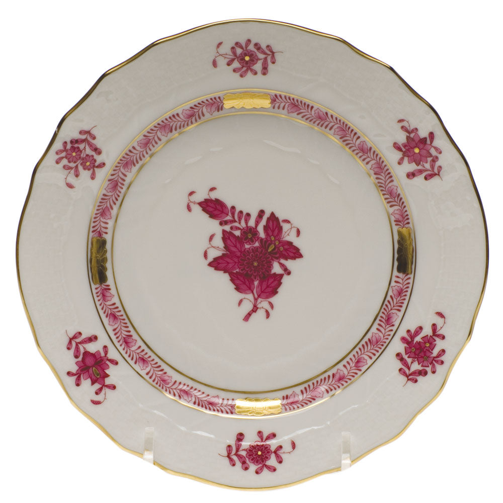 Herend Chinese Bouquet Raspberry Bread And Butter Plate 6"d - Raspberry