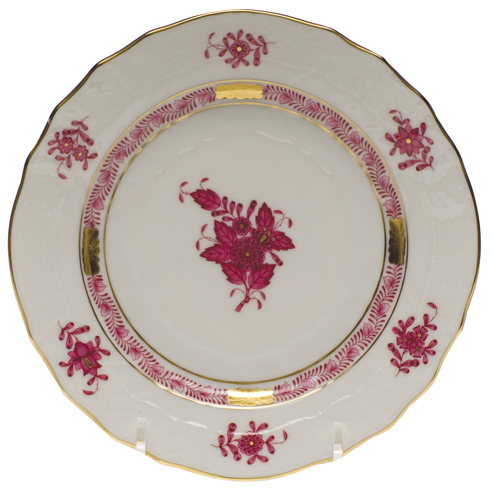 Chinese Bouquet Raspberry Bread And Butter Plate 6"d - Raspberry