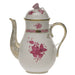 Herend Chinese Bouquet Raspberry Coffee Pot W/rose  (36 Oz) 8.5"h - Raspberry