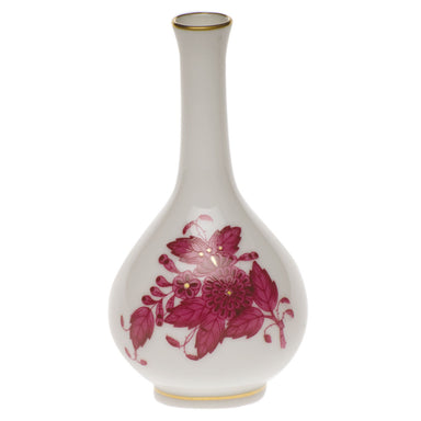 Herend Chinese Bouquet Raspberry Small Bud Vase 3.5"h - Raspberry