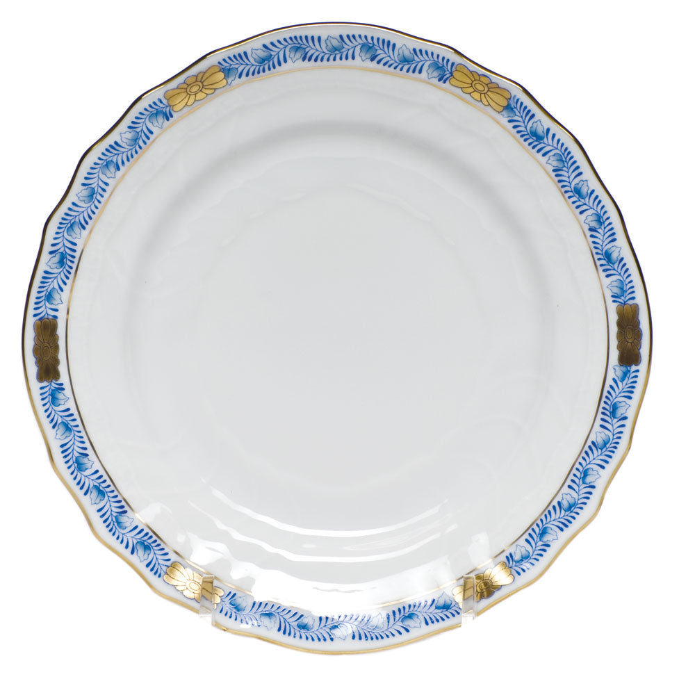 Herend Chinese Bqt Garland Blue Bread And Butter Plate 6"d - Blue