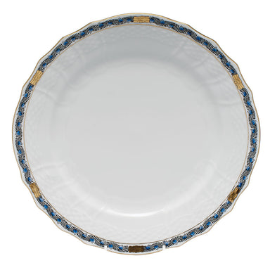 Herend Chin Bqt Garl Blk Saphhire Service Plate 11"d - Black Sapphire