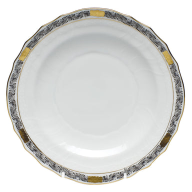 Herend Chinese Bqt Garland Black Salad Plate 7.5"d - Black