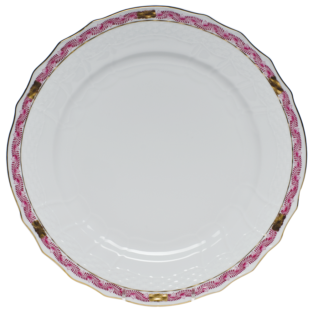 Chinese Bqt Garland Pink Service Plate 11"d - Raspberry