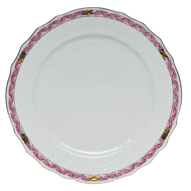 Herend Chinese Bqt Garland Pink Service Plate 11"d - Raspberry