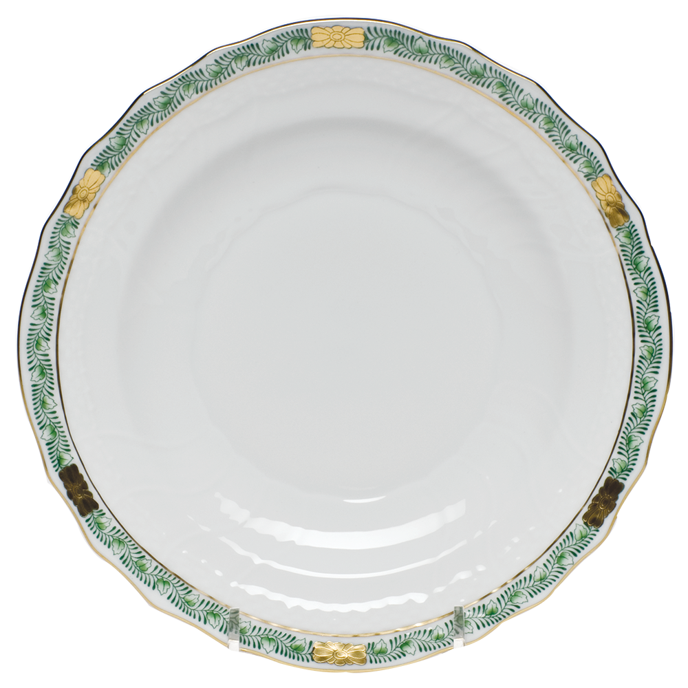 Chinese Bqt Garland Green Salad Plate 7.5"d - Green