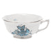 Herend Chin Bqt Turquoise & Platinum Tea Cup (8 Oz) - Turquoise & Platinum