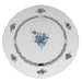 Herend Chin Bqt Turquoise & Platinum Dinner Plate 10.5"d - Turquoise & Platinum