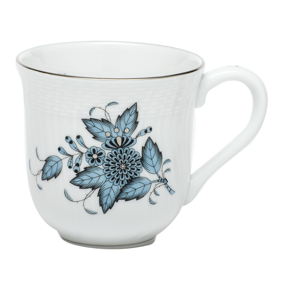 Chin Bqt Turquoise & Platinum Mug (10 Oz) - Turquoise & Platinum