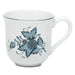 Herend Chin Bqt Turquoise & Platinum Mug (10 Oz) - Turquoise & Platinum