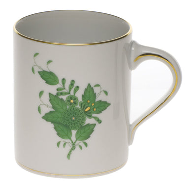 Herend Chinese Bouquet Green Coffee Mug (16 Oz) 4"h - Green