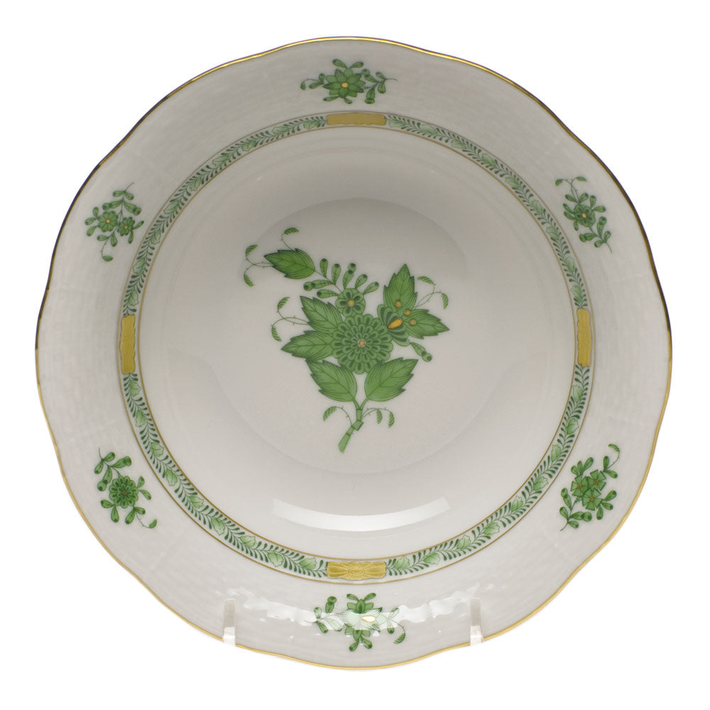 Herend Chinese Bouquet Green Oatmeal Bowl  6.5"d - Green