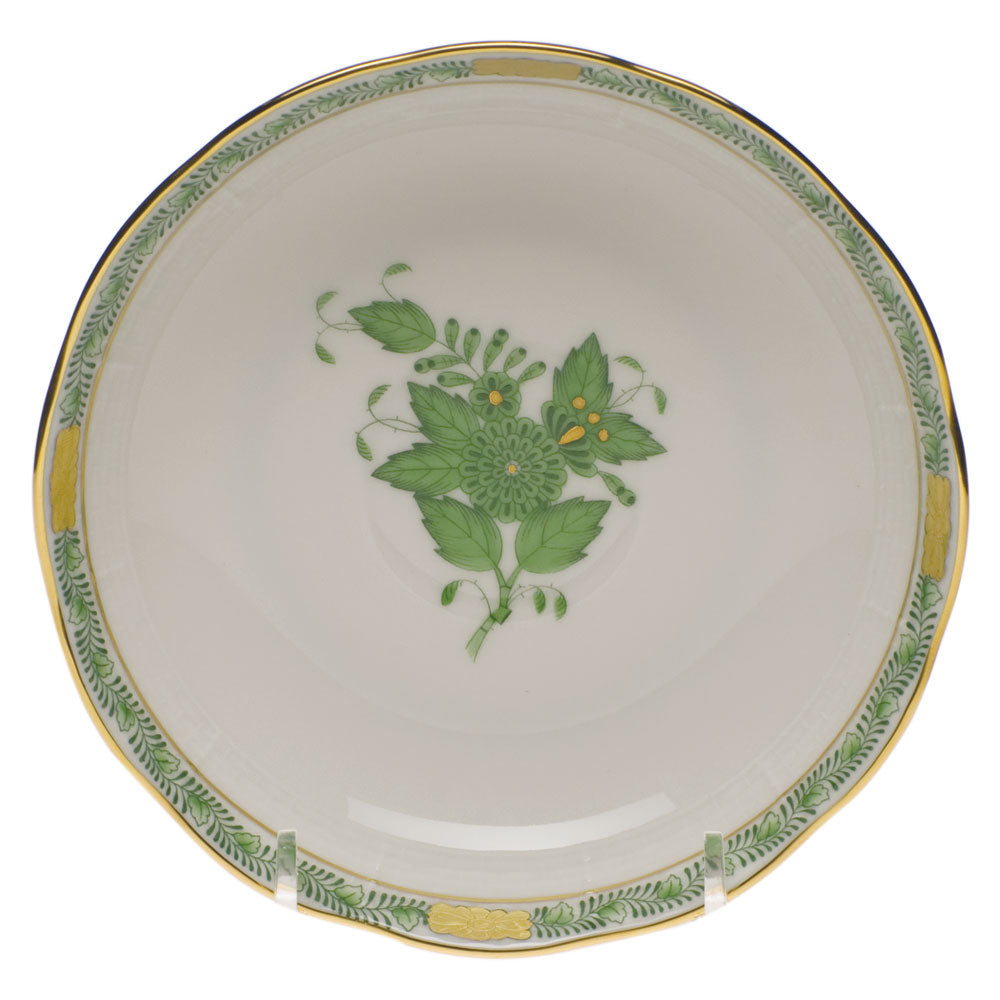 Herend Chinese Bouquet Green Mocha Saucer  5.5"d - Green