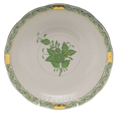 Herend Chinese Bouquet Green Cream Soup Stand  7.25"d - Green