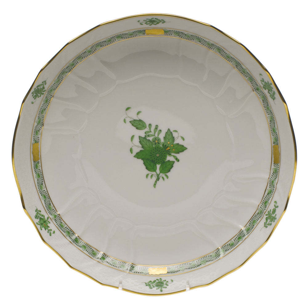 Herend Chinese Bouquet Green Open Veg Bowl  10.5"d - Green