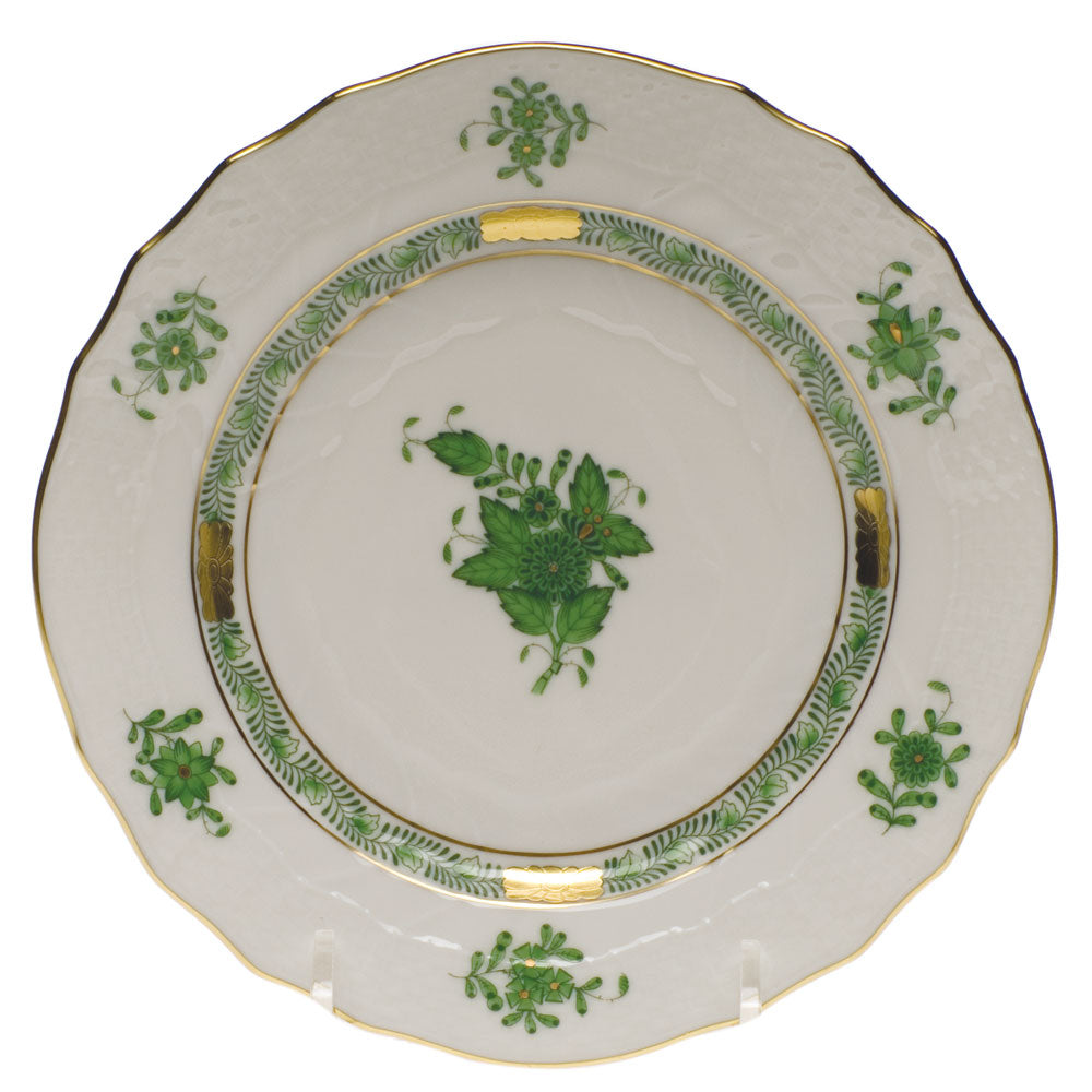 Herend Chinese Bouquet Green Bread And Butter Plate 6"d - Green