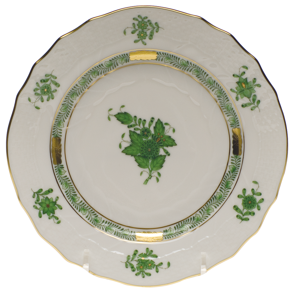 Chinese Bouquet Green Bread And Butter Plate 6"d