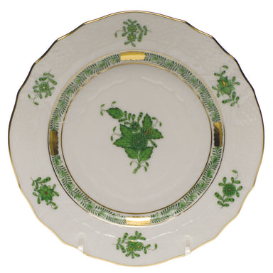 Herend Chinese Bouquet Green Bread And Butter Plate 6"d - Green