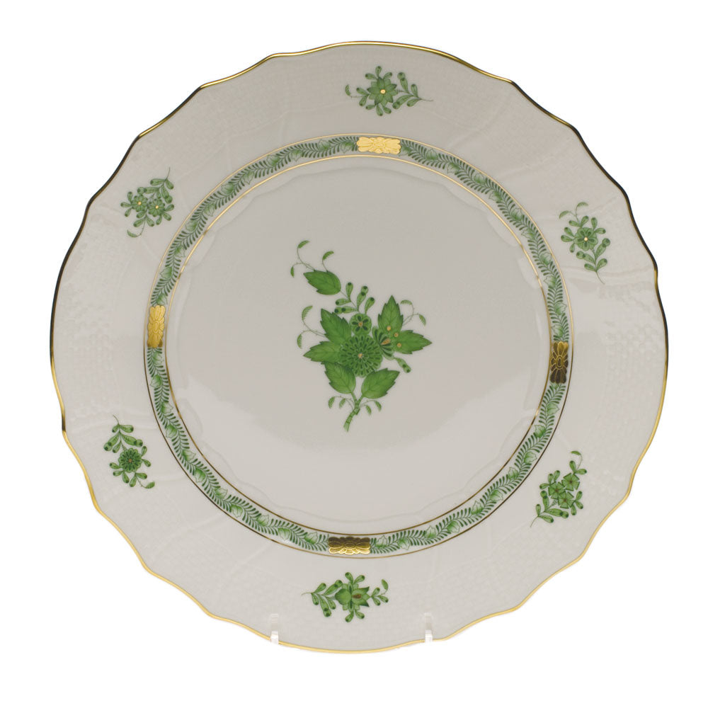 Herend Chinese Bouquet Green Dinner Plate  10.5"d - Green