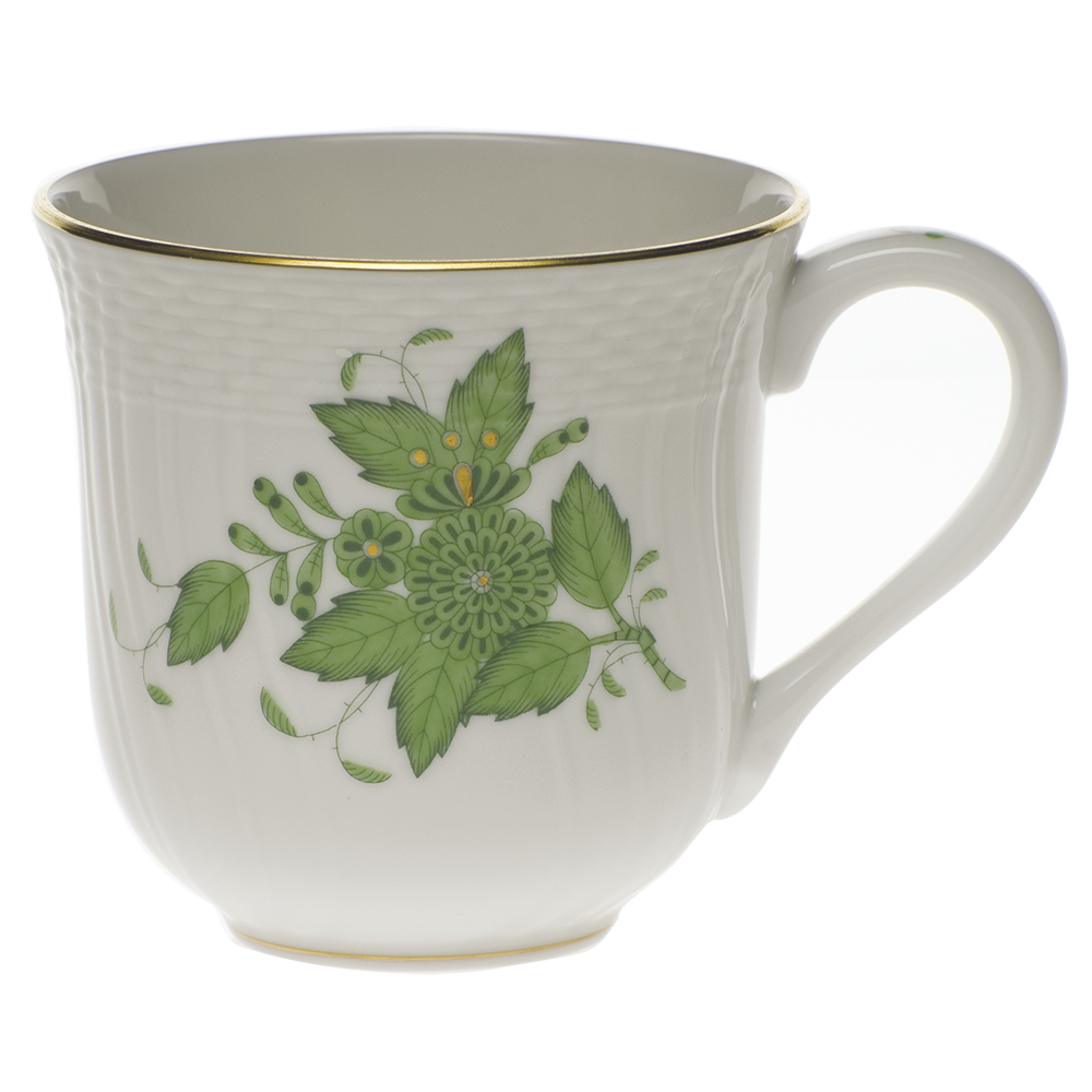 Chinese Bouquet Green Mug  (10 Oz) 3.5"h