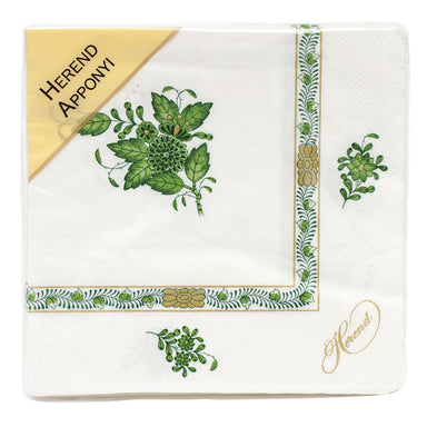 Herend Chinese Bouquet Green Paper Napkins Pack Of 20 Green