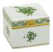 Herend Chinese Bouquet Green Square Box 2.25"l X 2.25"w X 2"h