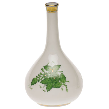 Herend Chinese Bouquet Green Medium Bud Vase 5.25"h - Green