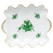 Herend Chinese Bouquet Green Small Dish W/pearls 5.75"l X 6.75"w - Green